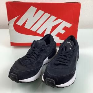 Nike NSW // WFFL 1 Waffle One Black mesh Running sneakers youth SZ 6Y